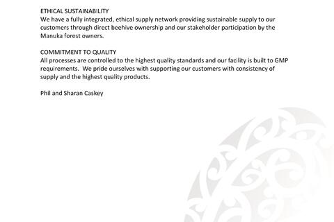 NZ Manuka Group Commitment Statement