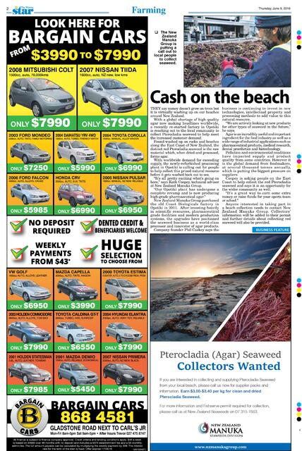 Wairoa Star: 9 June 2016 - Cash on the Beach