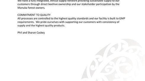 NZ Manuka Group Commitment Statement