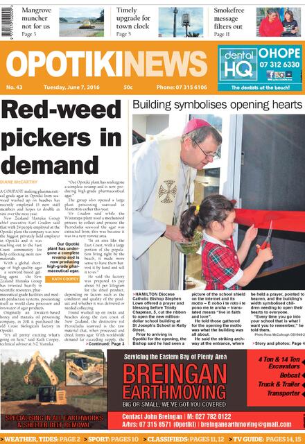Opotiki News: 7 June, 2016 - Red-Weed Pickers in Demand